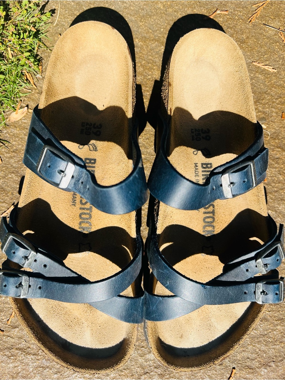 Birkenstock Kids Navy Triple-Strap Sandals